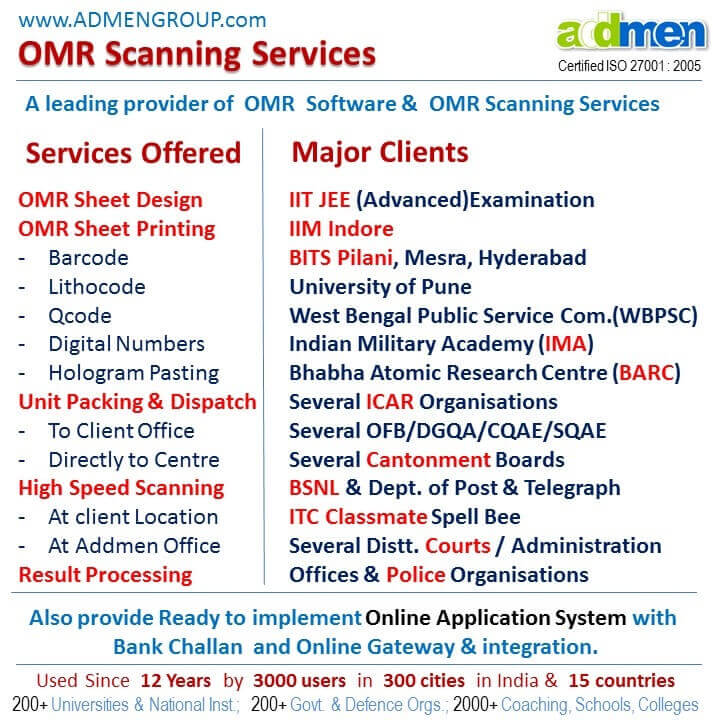 OMR Sheet Scanning Services