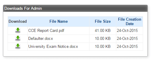 Screenshot of Efficient serving of Notices and Circulars through downloads