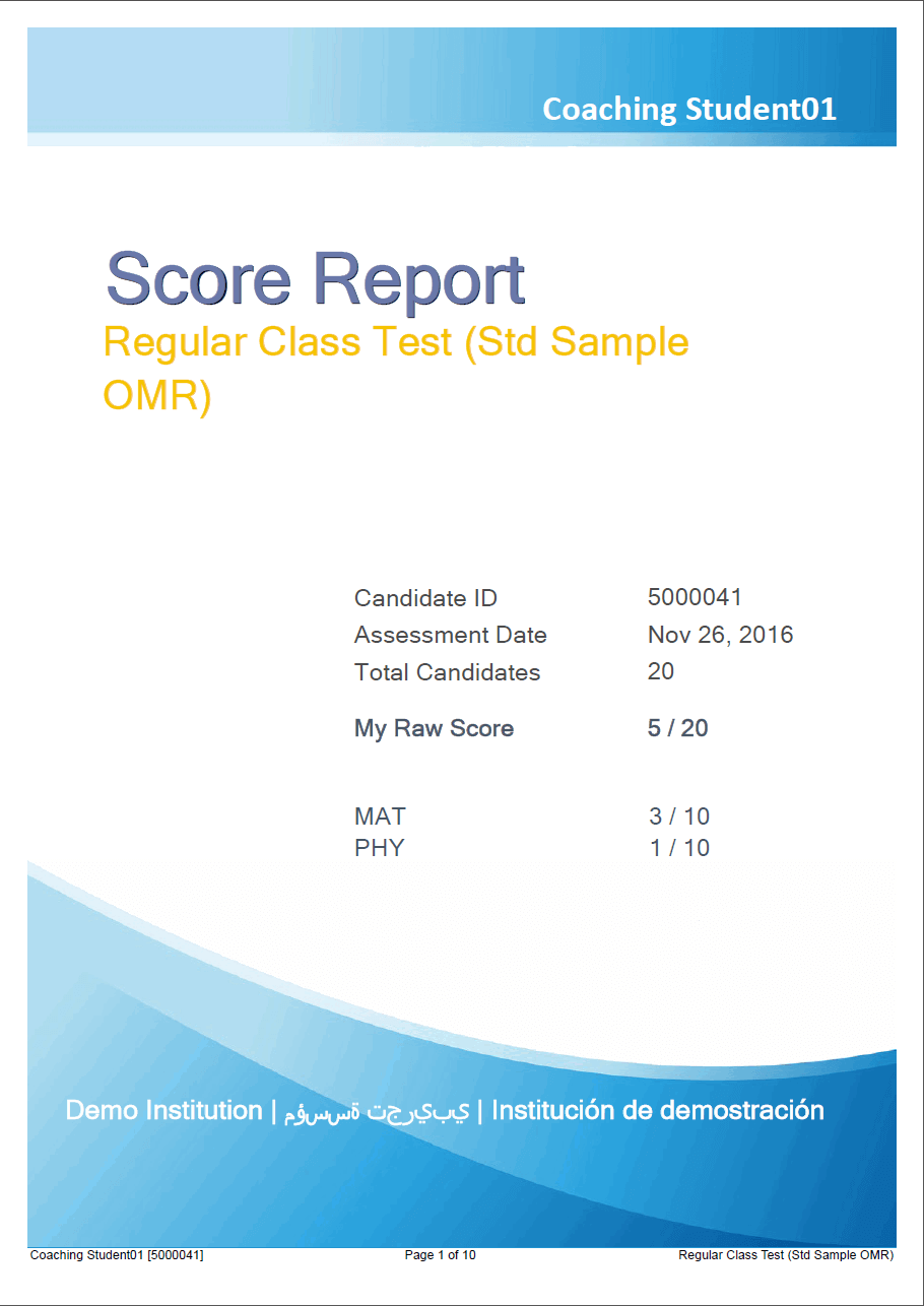 MCQ Test Scoring with Advanced Features