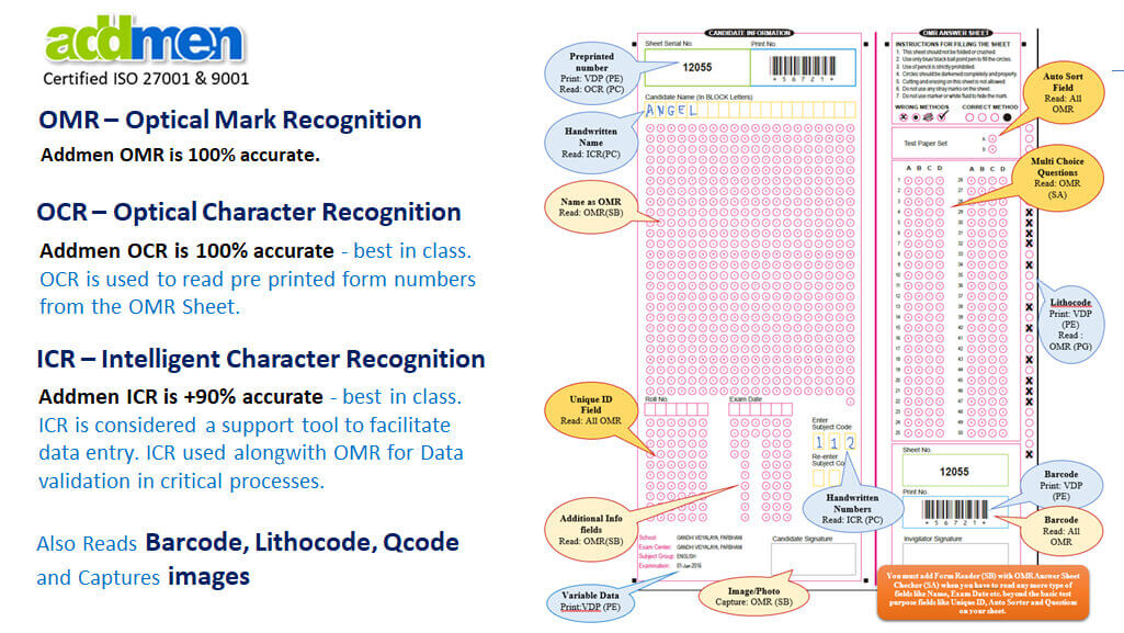 Screenshot of OMR Software Process for Pen-and-Paper Based Recruitment 