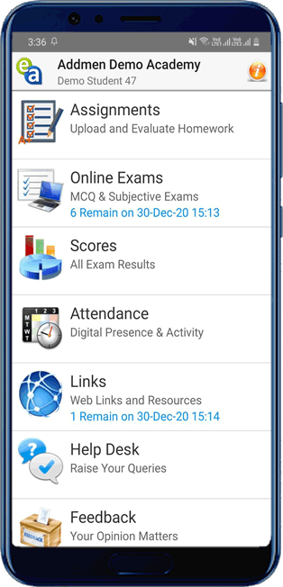 Screenshot of the main interface2 of the Addmen Android APP