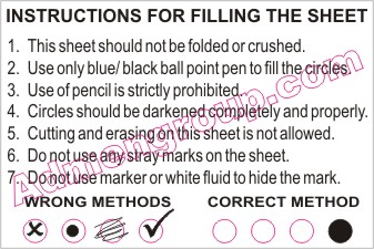 Standard set of instructions on how-to-fill-OMR-Sheets that you will mostly find on OMR Sheets