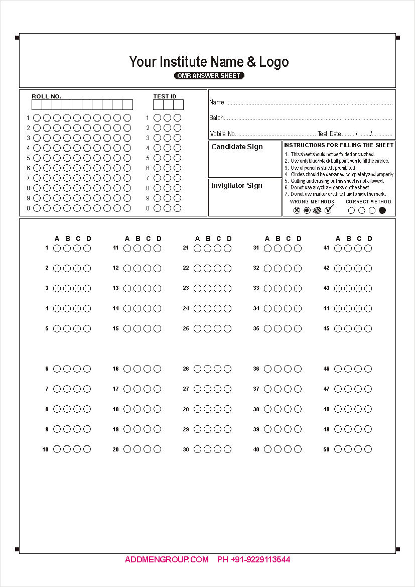 How to Scan Color OMR Sheet