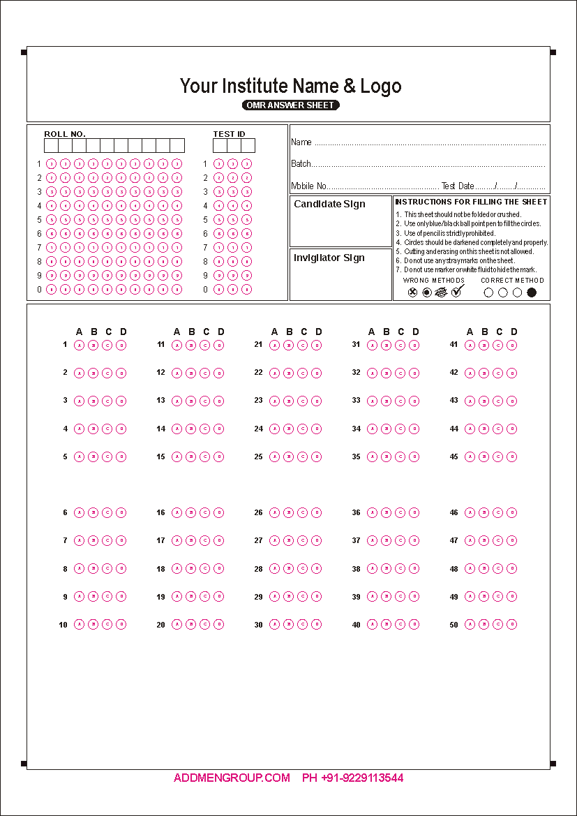 How to Scan Color OMR Sheet