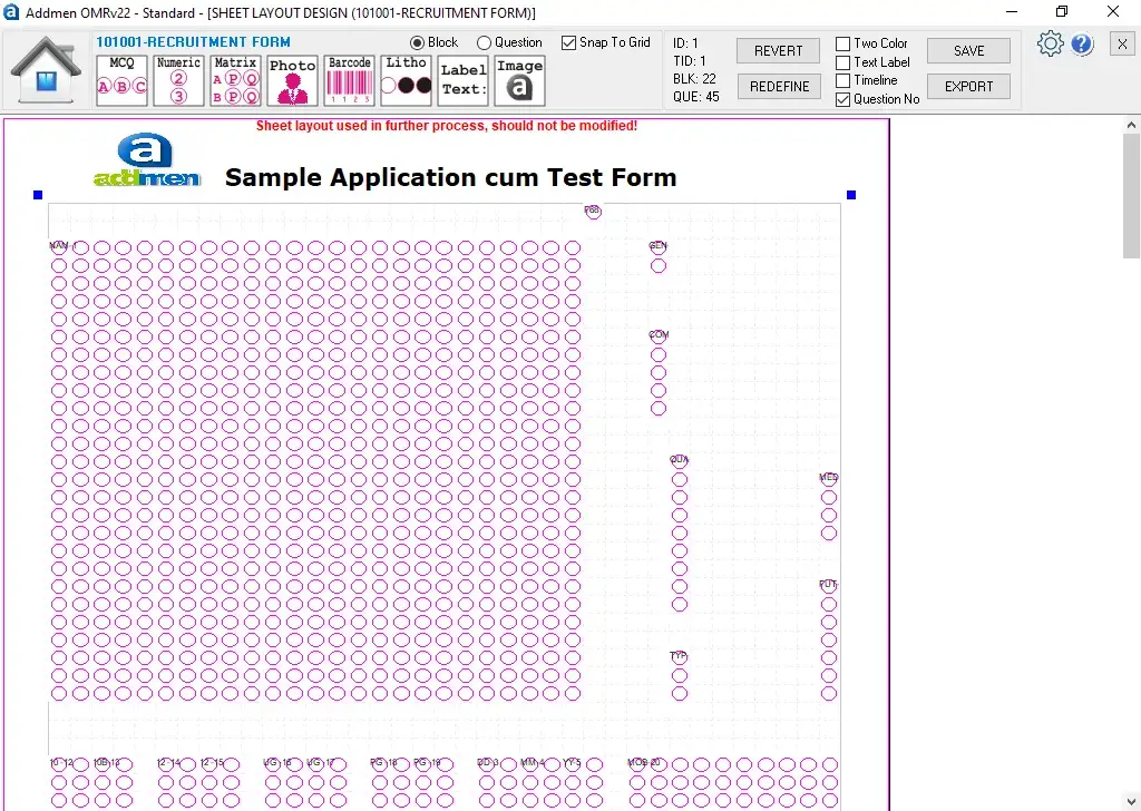 Create Sheet Design Interface