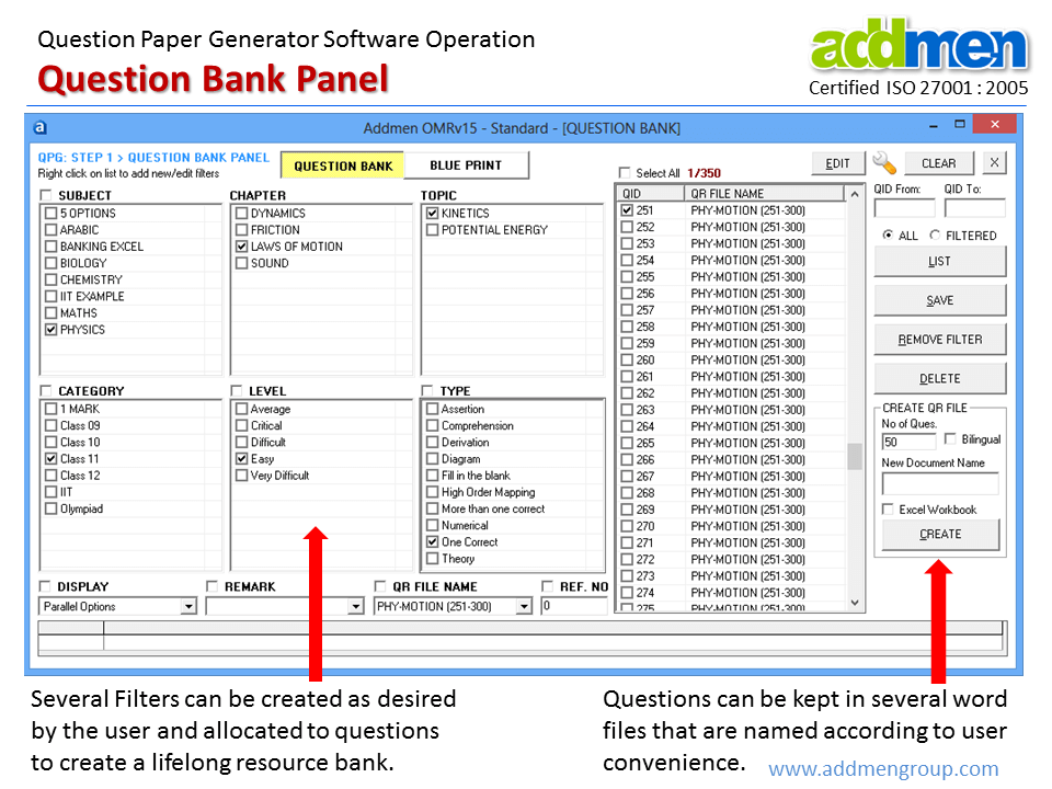 Multiple Choice Question and Answer Software Interface
